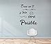 CrisPhy® Frase Vinilo"Cree en ti y todo será posible" Vinilos decorativos, Pegatina...