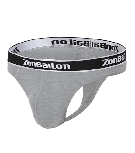 ZONBAILON Men’s Thong Sexy Bamboo Viscose G String Thongs Briefs Male Bulge Pouch T-Back Underwear Multi Pack M L XL XXL 3XL
