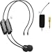 Migliori microfoni per PC HUACAM 2,4G Microfono Wireless Archetto, 2 in 1 Microfonico Wireless Professionale,Trasmissione 50 metri, 3,5 e 6,35 mm, Per Amplificatore Vocale, Altoparlanti, Sistema PA