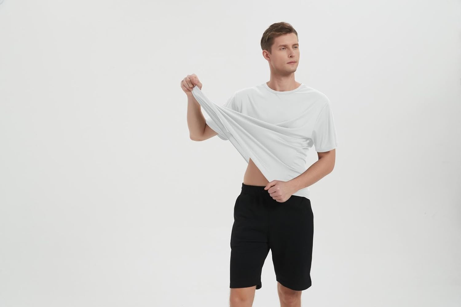 5 Pack Mens Active T-Shirts Crew Neck Athletic Short Sleeve Tops Moisture Wicking Running Tee Tops - Image 6