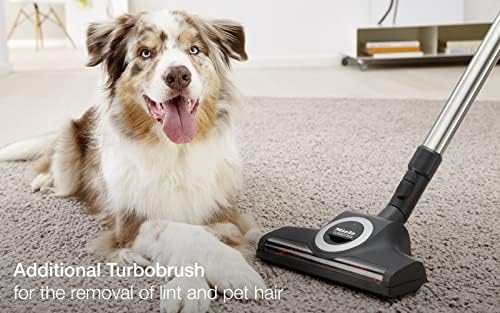 Miele Blizzard CX1 Cat & Dog Bagless Cylinder Vacuum Cleaner with Turbo Brush for Pet Hair, EcoTeQ Floorhead, HEPA Lifetime Filter, Large Operating Radius, Mango Red