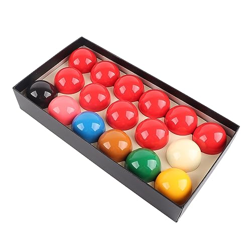 BuyWeek Snooker Kugeln Set 57,2 mm, 17 Stück Harz Snooker Balls Set für Britisches Billard Wettbewerbe und Freizeitspiel