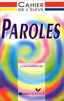 Paroles, cahier d'exercices 2278040987 Book Cover