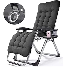 JATIBOSH Garden Loungers and Recliners Outdoor Furniture Folding Bed with Cushion Sun Lounger Adjustable Chair for The Beach Pool Outdoor Patio Garden Camping c2003 Color Gray-Bla