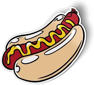 Hot Dog - 5" Magnet for Car Locker Refrigerator