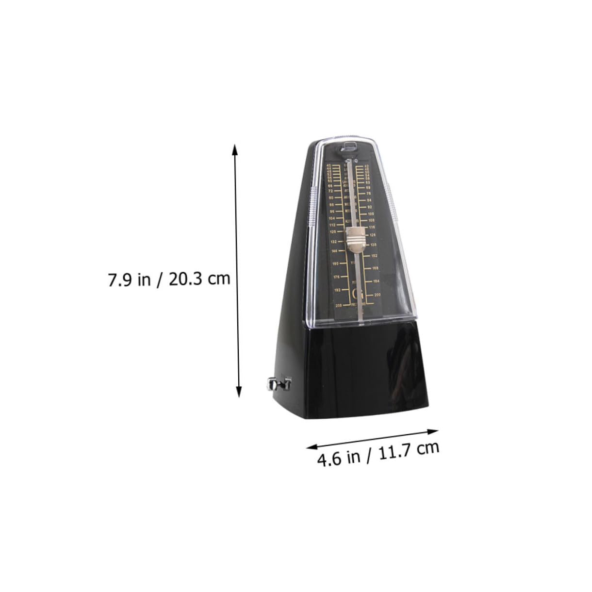 Mikinona Metrónomo Mecánico para Guitarra Eléctrica y Piano, con Clip para Partituras, Color Negro, Preciso y Ajustable, Accesorio Adecuado para Violín, Erhu y Guzheng, Color Aleatorio