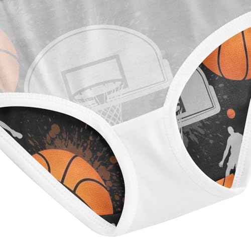 Orange Basketballs Toddler Underwear Girls, Underwear for Girls, 2T–8 Years4