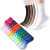 IDEGG Women and men socks for 6 Pairs no show and 6 Pairs crew socks