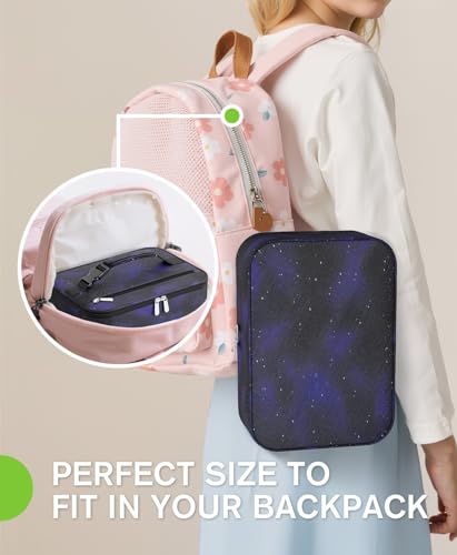Neverwhy Small Lunch Box Insulated Lunch Bag for Women Men, Bento Kids Lunch Box, Compact Portable Thermal Meal Cooler Bags with Buckle Handle for Work & School, Astral 5L — view 2