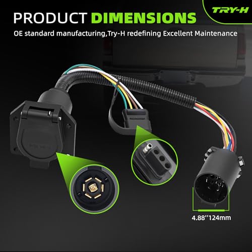 Try-H 40955 Trailer Wiring Harness Wiring Kit with Dual Interface Output Towing Connector Fits for Audi Buick Cadillac Chevrolet Chrysler Dodge GMC Hummer Infiniti Jeep Kia by Try-H - Image 6
