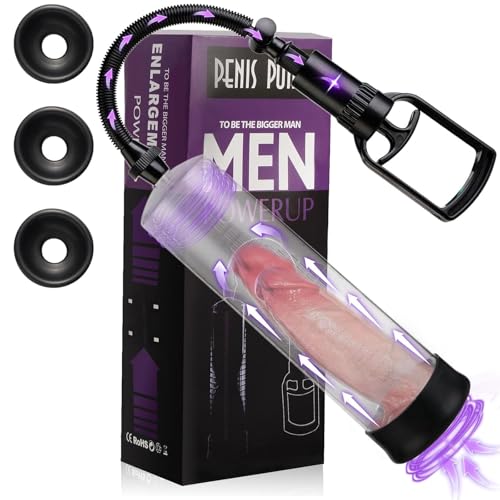 Penis pump Masturbador Bomba de vacio Juguetes eróticos para adultos, alargador manual del pene, juguetes eróticos para ejercitar la función eréctil masculina
