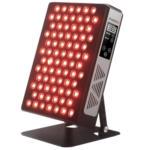 FliKEZE Lámpara infrarroja, 7 longitudes de onda, 78 LED de triple y cuádruple chip, 460-880 nm, alivio del dolor, recuperación muscular,soporte ajustable, panel de terapia de luz roja