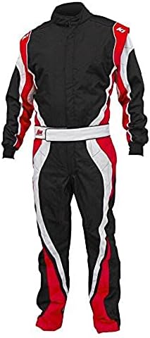 K1 Race Gear 10-SP1-R-LXL Speed 1 CIK/FIA Level 2 Approved Kart Racing Suit (Red/White/Black, Large/X-Large)