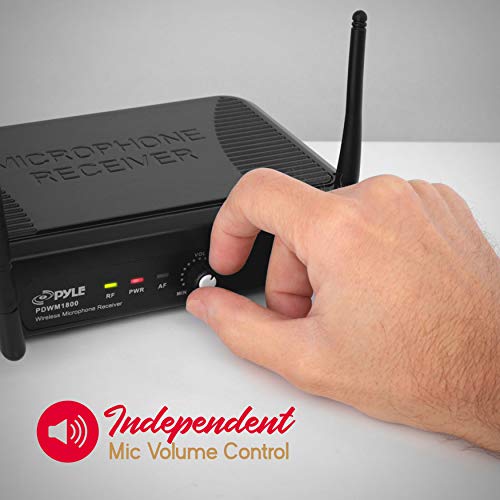 Pyle Uhf Wireless Microphone System - Professional Dynamic Wireless Mic Set, Handheld Mic And Receiver, Power Adapter, Audio Cable - Great For Pa, Conference, Karaoke, And Dj Party #TOP4