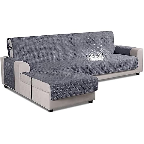 VANSOFY Upgraded Sectional Couch Covers 100% Waterproof L Shaped Sofa Slipcover Reversible Chaise Lounge Cover for Sectional Sofa Furniture Protector Cover for Pets Dog Cat(Large, Dark Gray) Cover