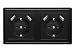 Produktbild 230 V Steckdose mit 2 x USB Ladegeräten, Schuko Wandsteckdose Unterputz, passend für Gira System 55, Schwarz, TÜV Rheinland zertifiziert (Doppelsteckdose)