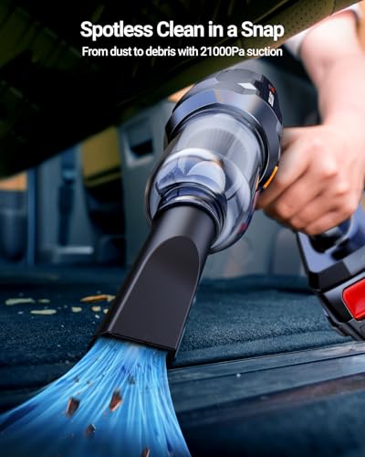 Image of SEALIGHT Car Vacuum Portable Cordless, Handheld Cordless with High Power, Type-C Charging, 2 Suction Modes, Up to 40 Mins Runtime, Small Mini Vacuum for Car, Pet, Home