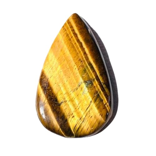 Cabochon œil de tigre véritable taillé en poire 44mm pour joaillerie fine