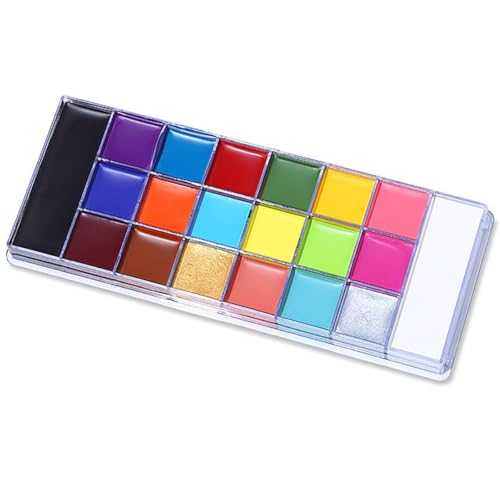 Face Body Paint Oil Palette Professional Flash Non Toxic Safe Halloween Party Artist Fancy Makeup Painting Kit For Kids and Adult
