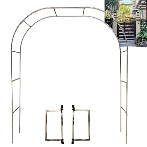 Łuk ogrodowy ze stali nierdzewnej, wysokość 240 cm x 4 m szerokości, trwała metalowa kratka do roślin pnących, idealna na wesela i dekoracje ogrodowe, elegancka altana do projektowania krajobrazu
