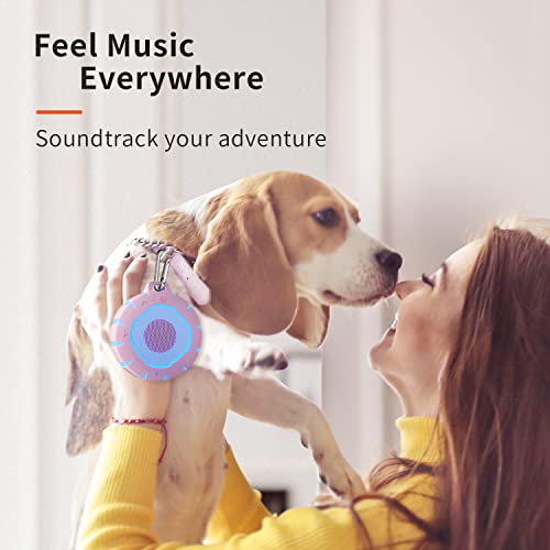 Heysong Waterproof Bluetooth Speaker, Shower Speaker With Hd Sound, Led Light, Floating, Lightweight Portable Speakers For Travel, Pool, Beach, Kayak, Gifts For Girl, Teen #TOP4
