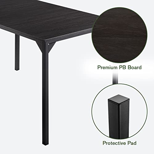 Imusee 45" Dining Table Set For 4, 3-Pieces Kitchen & Dining Room Sets With Benches, Metal Frame And Wood Board, Sturdy Structure, Easy Assembly, Small Space Dinette, Black & Black #TOP5