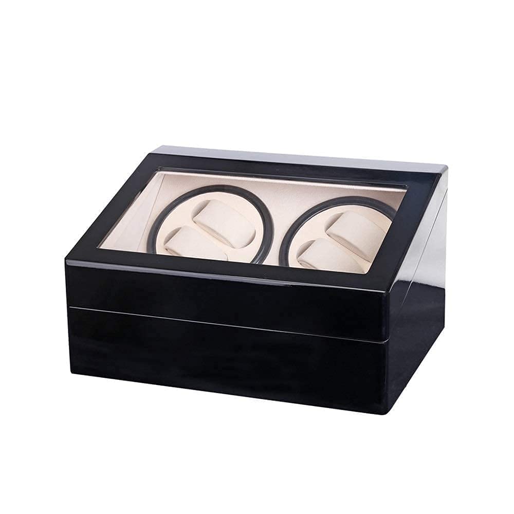 CGCSYZ Watch Winder For 10 Automatic Watches, Wood Shell Piano Paint Exterior And Extremely Silent Motor, Flexible Pillow/Black