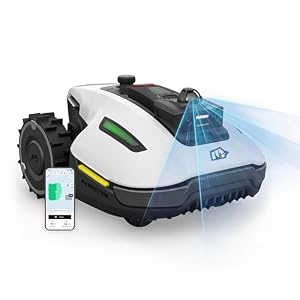 MAMMOTION YUKA Mini 2 800 LiDAR Robot Tondeuse, LiDAR 360° + Vision AI, Reconnaissance de Plus de 300 Obstacles DropMow Robot Tondeuse sans Fil Périphérique, Recommandé pour 800m²