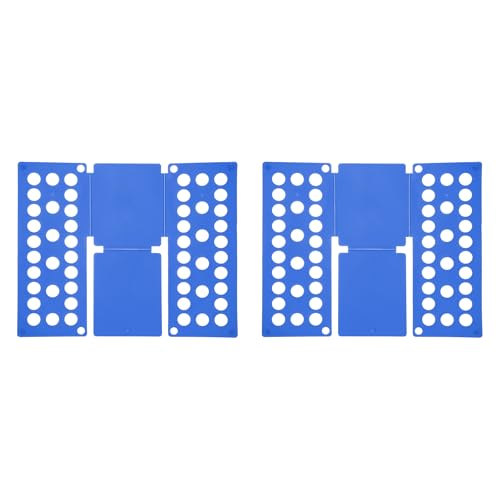 sourcing map Lot de 2 planches pliantes en plastique pour chemises et vêtements, organiseurs de t-shirts pliables pour placard, armoire, tiroir, rangement facile des vêtements (saphir, 48 x 40 cm)