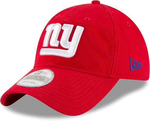 New Era NFL Core Classic 9TWENTY Team Color Adjustable Hat Cap One Size Fits All (US, Alpha, One Size, New York Giants - Red, New York Giants)