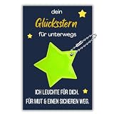 Selfmade Jewelry Glücksstern Reflektor Anhänger zur Einschulung – Schutzstern für den Schulweg – Geschenk für Schulanfänger – reflektierender Stern für Schulranzen