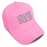 Speedy Pros Baseball Cap Cruise Director Embroidery Acrylic Dad Hats for Men & Women Strap Closure Soft Pink Design Only