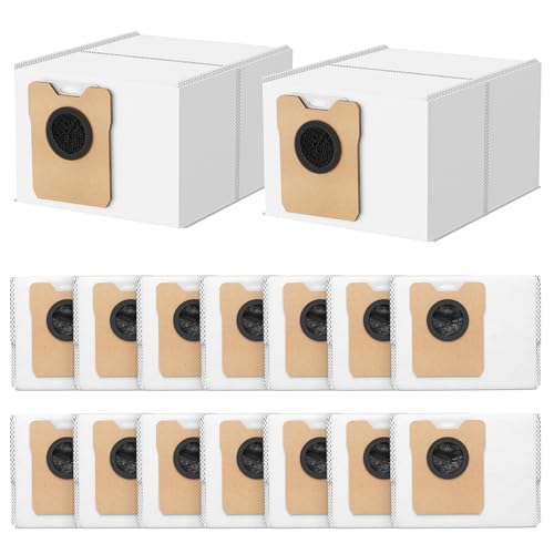 16 Pack Omni C20 Dust Bag Compatible with Eufy Omni C20/C10 Robot Vacuum Cleaner 3.2L Omni C10 Dust Bag with 3 Stages Filtration Replacement Bag