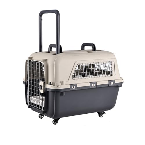 Niche portable pour animaux de compagnie ventilée avec roues amovibles