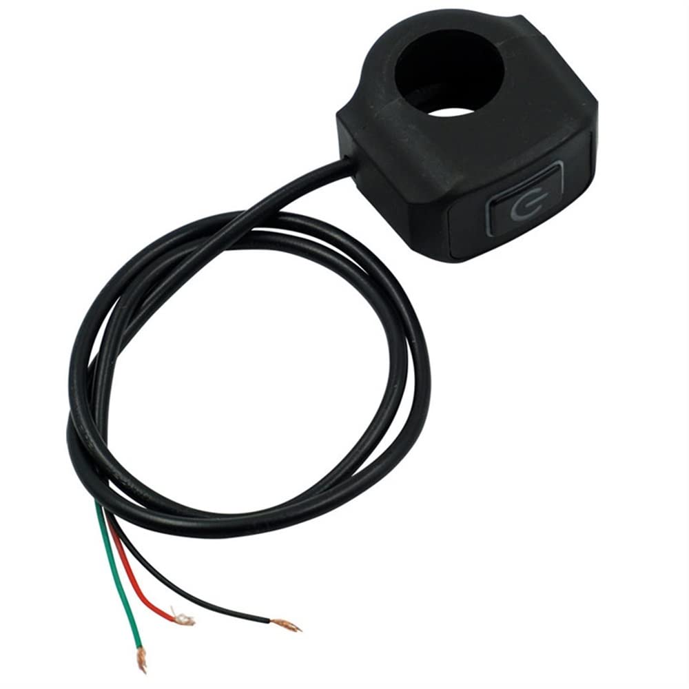 LABUNEHandlebar Button For Electric Star Kill Motorcycle Ignition Self-locking Switch 22mm Motorcycle Handlebar Switch Momentary Button With Light (Color : White)