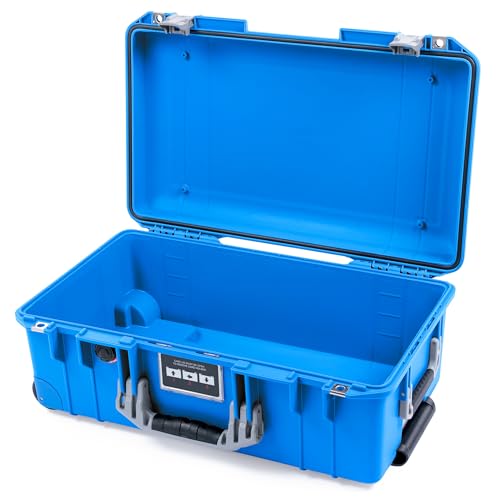 Image of Electric Blue Pelican 1535 Air Carry-on Case - Comes empty - Silver Handles & Latches.
