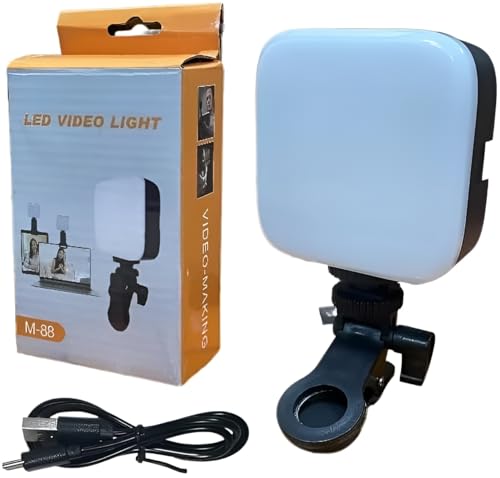 Next Store Portable LED Video Light with Clip, Video Call Lighting and Live Streaming, Selfie Light Compatible with Laptop and Phone, Perfect for Zoom and TikTok Meetings.