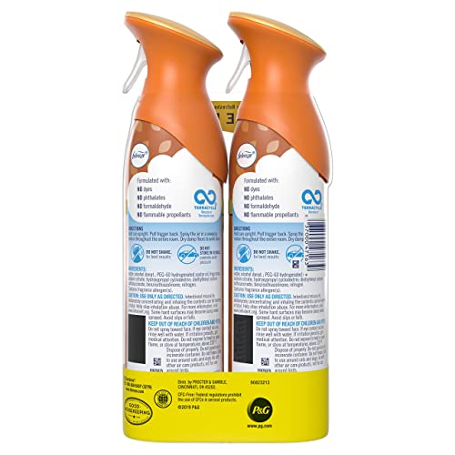 Febreze Air Odor-Eliminating Air Freshener, Fresh-Harvest Pumpkin, 2 Ct, 8.8 Fl Oz Each (17.6 Fl Oz Total) #TOP1