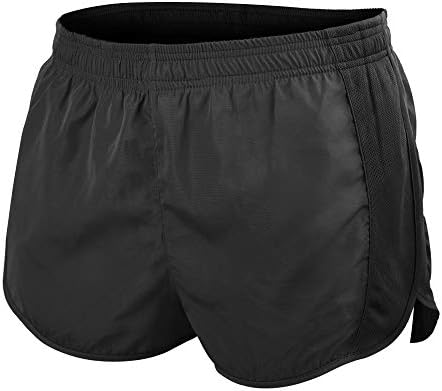 Muscle Alive Men Split Sports 1" Running Shorts Side Mesh Panel Quick Dry