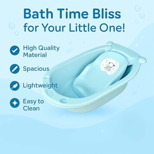 Image of Lexara Portable Folding Bathtub for Bathroom - Large Freestanding Soaking Tub with Thick Insulated, Ice & Hot Spa Tub, Collapsible Cold Plunge Therapy, Muscle Recovery Tub (Plastic Baby Bathtub)