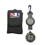 SKU: SCACP-01 Scuba Choice Brújula de buceo con retractor y bolsa Set