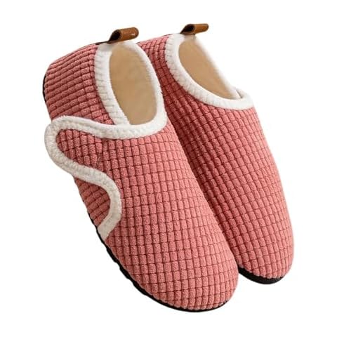 Cozozn Girls Slippers Toddler Kids House Slippers Childrens Non Slip Sole Home Indoor Shoes Easy Fasten Pink Cover