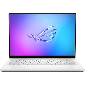 ASUS ROG Zephyrus G14 último (2025) 14″ 3K OLED 120Hz Gaming Laptop Copilot+ PC AMD Ryzen AI 9 HX 370 NVIDIA RTX 5080 32GB RAM 2TB SSD Platinum Blanco