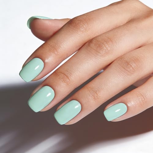 HOSAILY short square pastel mint press-on nails