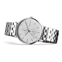 BERING Herren Quarz Uhr | Armbanduhr 40 mm silbernes Edelstahlgehäuse und silbernes Zifferblatt | Edelstahlband mit Edelstahlelementen | 3 ATM | 14240-700 – Ansicht 4