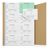 Engrowtic 800 Pcs Tardy Slip Book with Carbonless Duplicates 3.5 x 4.3 Inch Tardy Slips Per Book Form Register Copy Notebook for Student Late Arrivals Easy Removal Fold and Tear(Green and White)