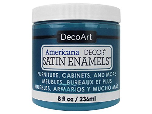 Americana Décor - Pintura para Botellas de satén, acrílico, Verde Azulado, 7 x 7 x 8 cm