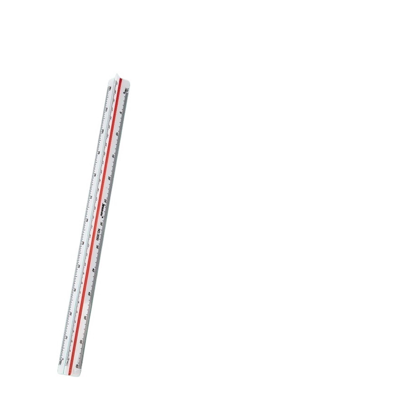 Architectural Scale Ruler 30cm Plastic Triangular Scale Small/Large Size Architect Engineer Technical Ruler Three-Edge Drafting(30cm Large)