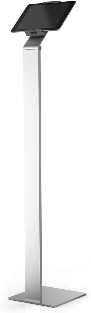 Silver Adjustable Floor Stand for Tablets 7-13 Inches