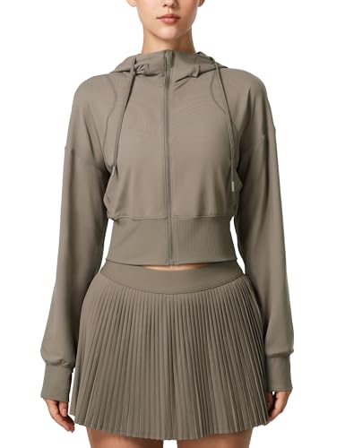 Veste de sport à capuche courte idéale pour vos séances de yoga et running